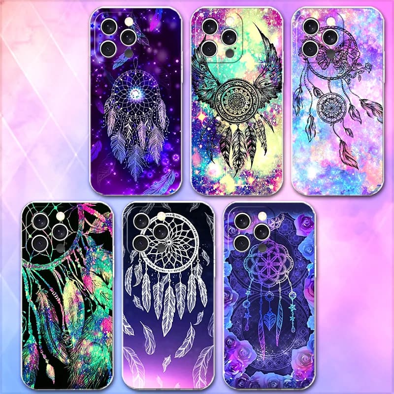 Mandala Dreamcatcher Soft Phone Case For iPhone 16 17 Air 14 Plus 15 Pro Max 16E 17E 13 Mini 12 11 XS 7 8 SE Pattern Back Cover