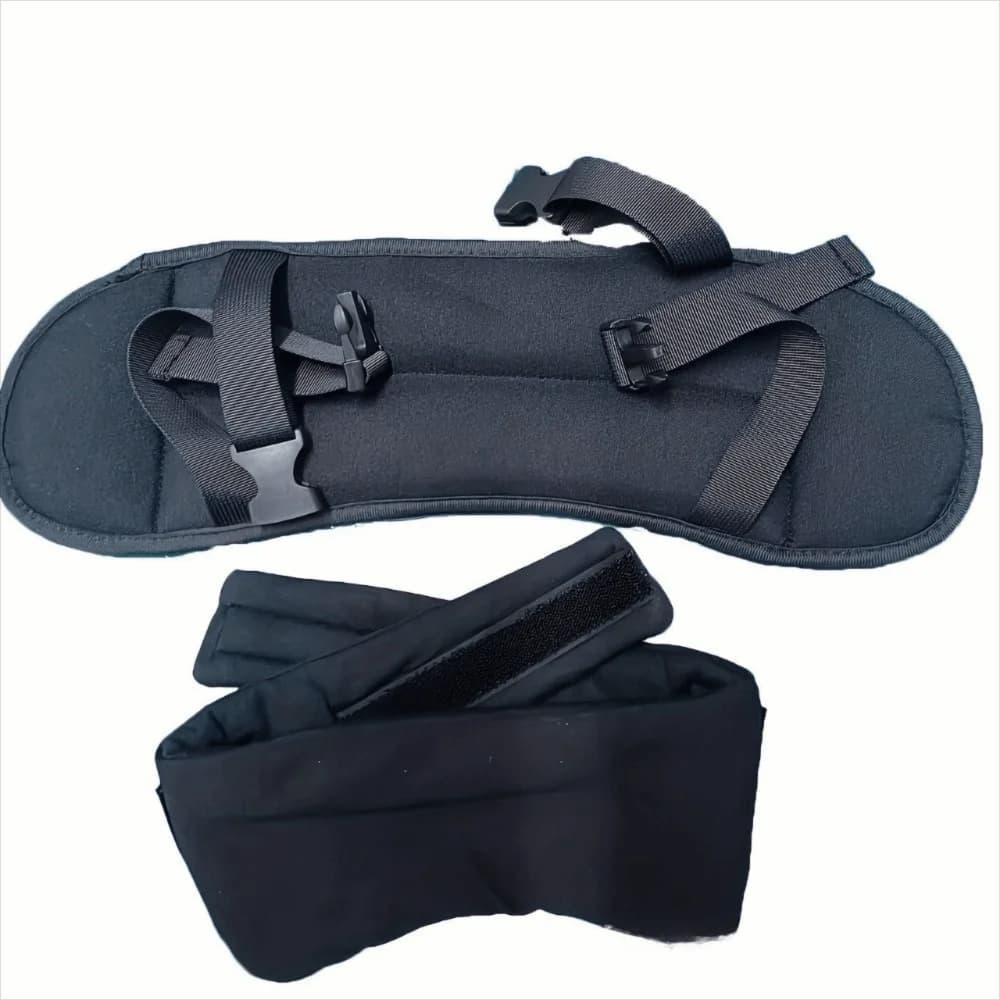 Head Support 3D Sleep Eye Mask Soft Blackout Head Strap with Eye Mask Adjustable Detachable Travel Pillow for Airplanes Travel