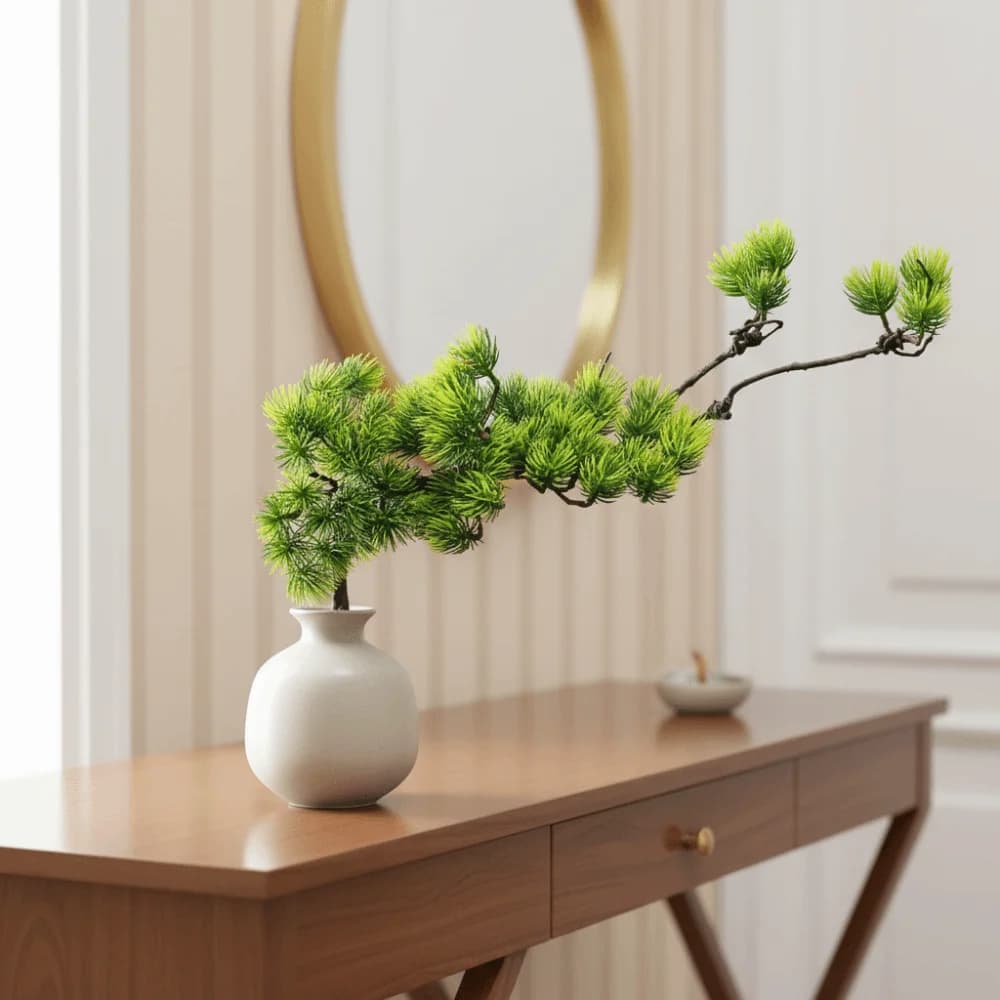 Landscape Ornaments Realistic Bonsai Pine Tree Plastic Decorative Artificial Plant Flexible Simulated Pine Desktop Decoration
