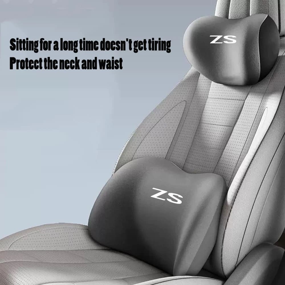 Car Memory Foam Neck Pillow Protection Lumbar Backrest Cushion Lumbar Cushion Car Headrest Cushion for Morris Garages MG ZS