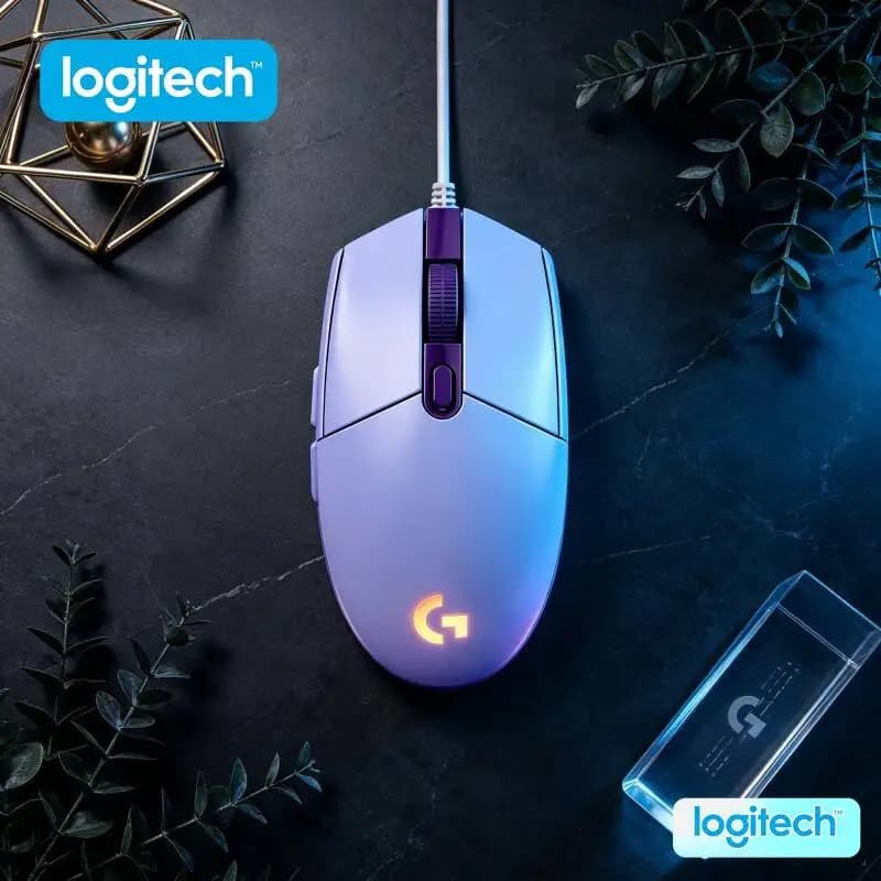 Mouse da Gaming Logitech G203, 8000 DPI, LIGHTSYNC RGB 16.8M Colori, 6 Tasti, 85g, Garanzia di 2 Anni, per Mac PC Laptop, Preciso
