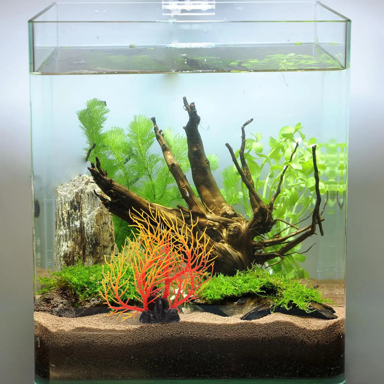 Artificial Coral Tree Aquarium Plant Ornament Safe Non Tank Decoration Realistic Aquatic Plant Adornment Resin Water