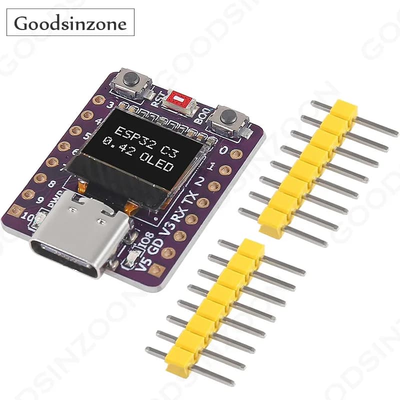 ESP32-C3 Scheda di sviluppo OLED da 0,42 pollici ESP32 Antenna ceramica Mini modulo WiFi Bluetooth Schermo da 0,42 pollici