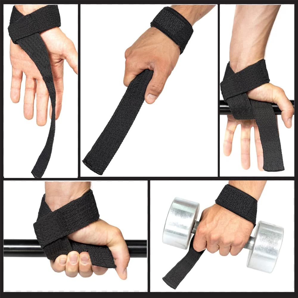 1 paio di cinturini da polso per sollevamento pesi, Bodybuilding, Powerlifting, allenamento della forza e deadlift-Neoprene imbottito