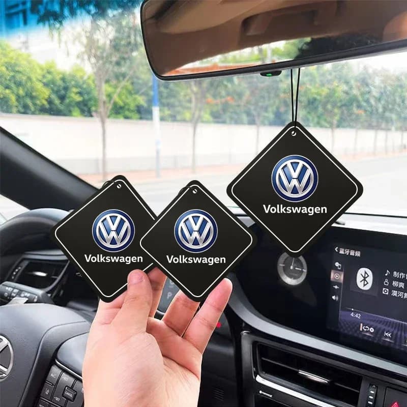 2 Pezzi di Deodoranti per Auto a Forma di Pendente, Profumatori per Interni Auto per Volkswagen Polo Golf Tiguan Passat Sharan Amarok Caddy