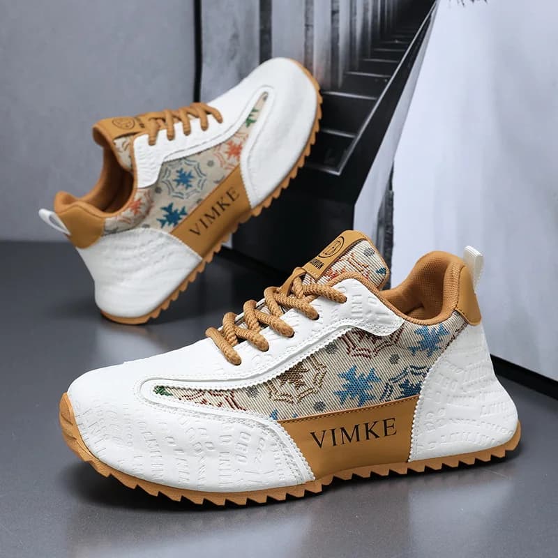 Scarpe da ginnastica traspiranti da uomo nuove Color block Lace up Large 39-48 Scarpe casual Scarpe da corsa alte con suola spessa Zapatos para hombres