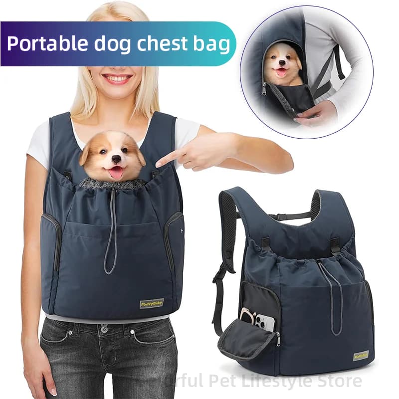 Zaino per il petto del cane Borsa da trasporto anteriore Zaino traspirante Zaino per cani Chihuahua Borsa da viaggio portatile per esterni per gatto