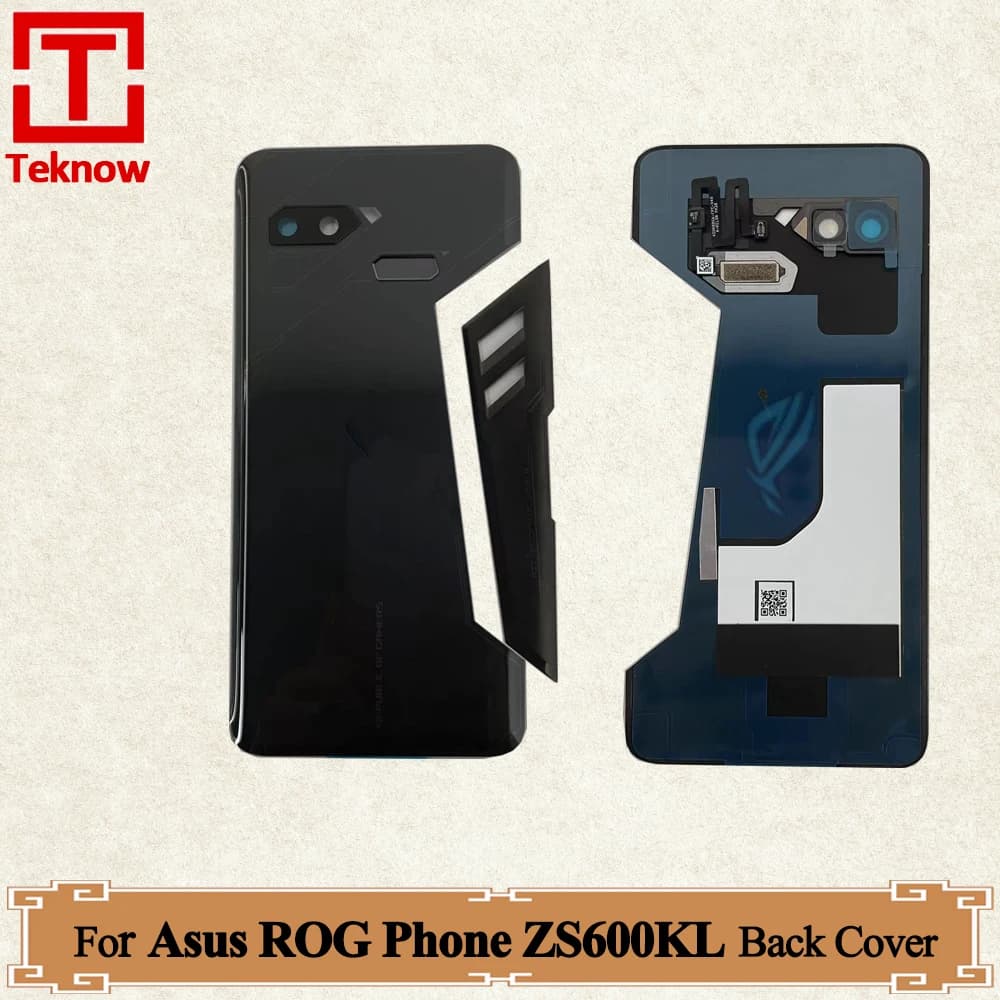Replacement Original New For Asus ROG Phone 1 ZS600KL Z01QD Back Cover With Camera Frame Lens Rear Door Battery Glass Housing