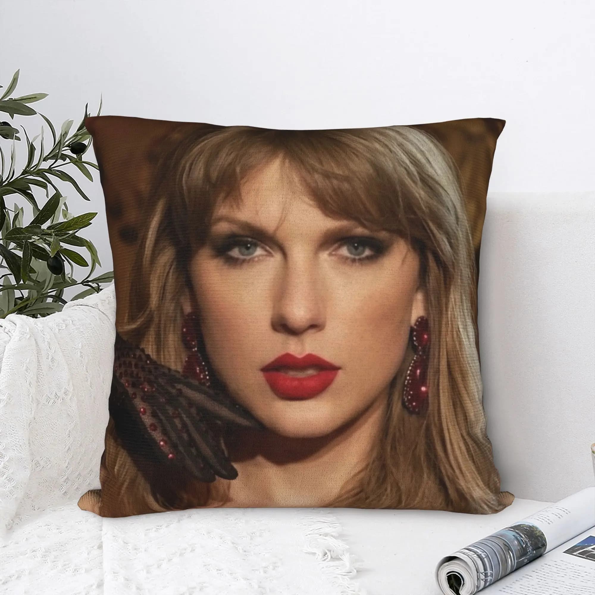 Trendy Singer Girl Pillow Case Design Pillow Cover Morden Cushion Cover For Sofa Bedroom Home Decor