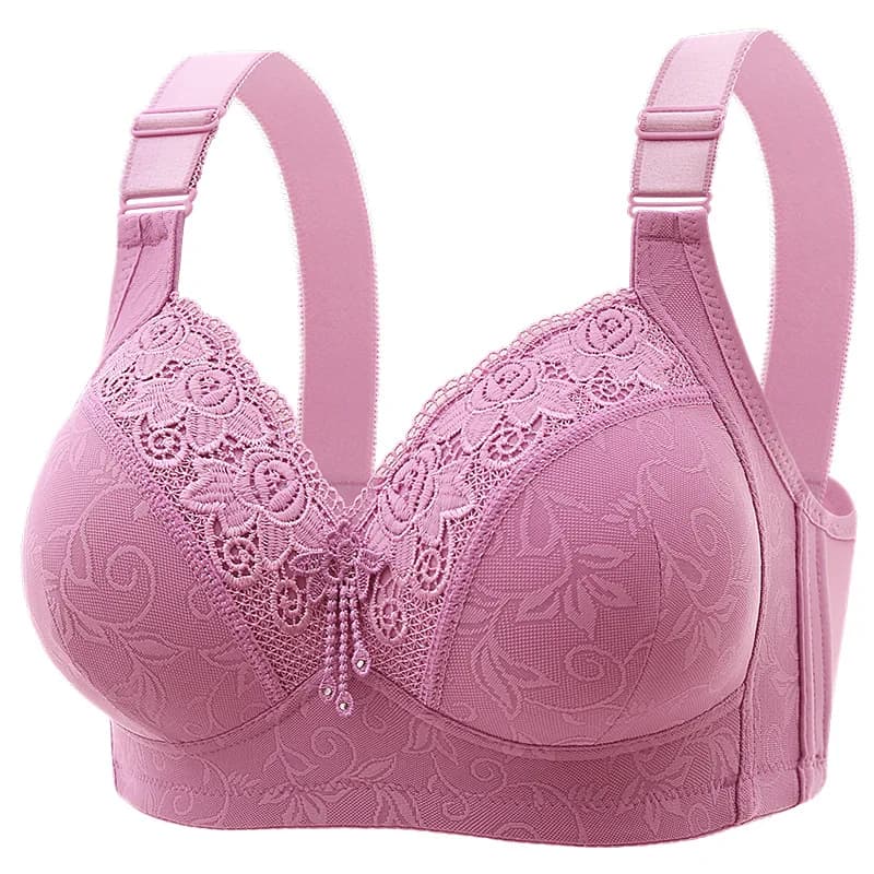 Luxury Woman Brassiere Lady Lace Wireless Bra Side Support Back Fat Minimizing Effect Large Bust Shaping Underwear Girl Everyday