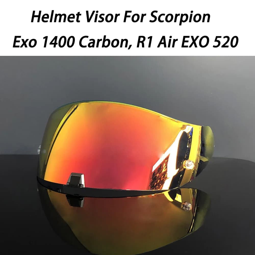 Visiera per Casco Moto Compatibile con Scorpion Exo 1400 Carbon, R1 Air EXO 520, Ricambio Originale