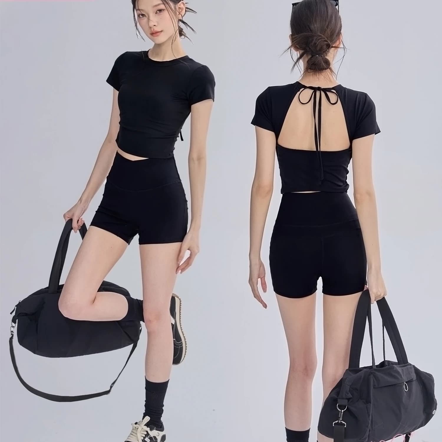 Women's Sports T-shirt with Skirt, Padded, Long sleeves, for Yoga, Pilates, Fitness, Running and Training