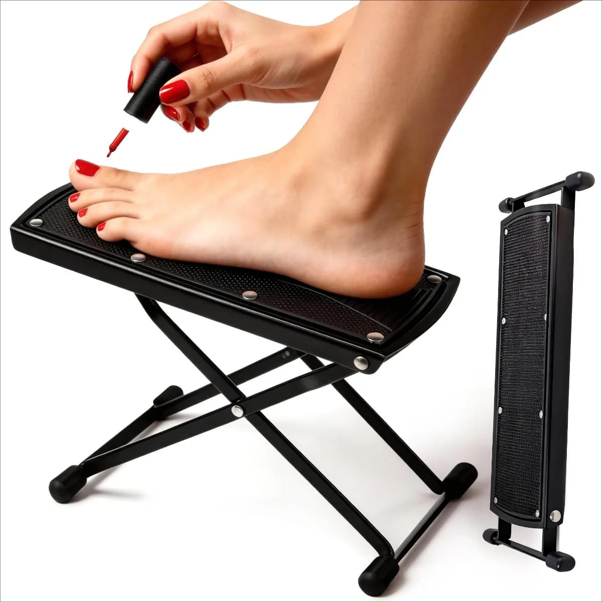 Pedicure Foot Rest, Adjustable Foot Stand with Non-Slip, Easy At Home, No More Bending or Stretching, Beauty Pedicure Kit
