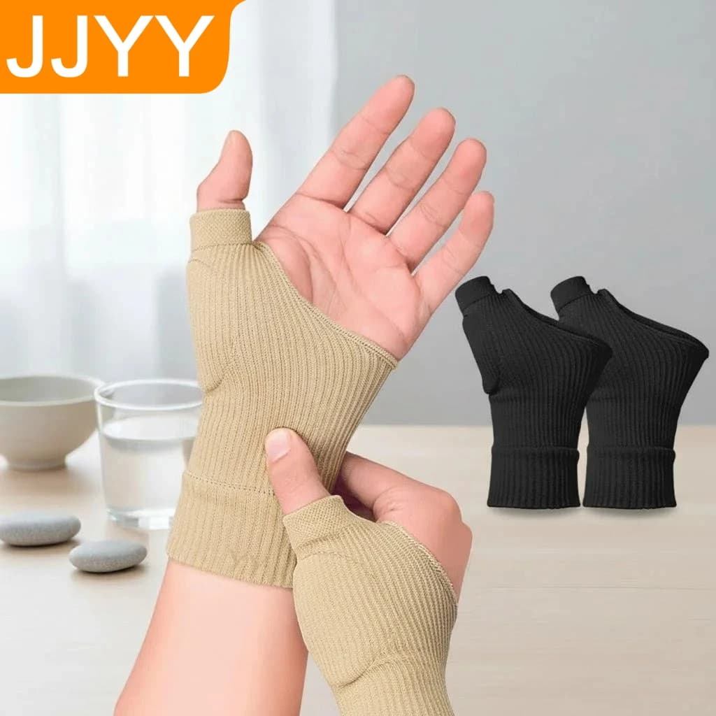 Supporto per Polso Unisex, Guanto Elastico per Articolazioni, Caldo e Freddo, per Fitness, Mezze Dita