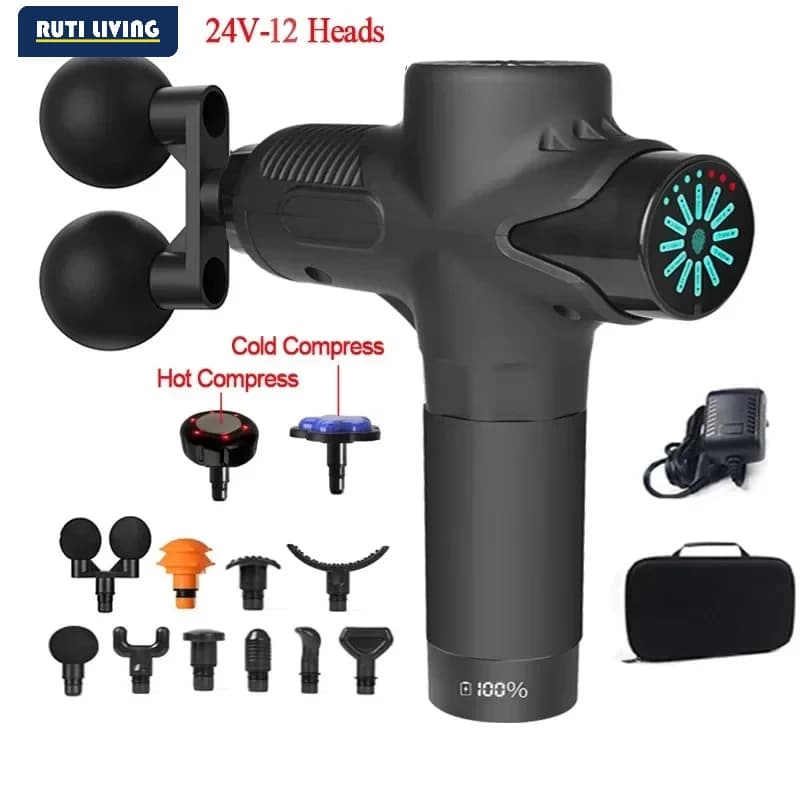 RUTI 6/99 Speeds Massage Gun Deep Tissue, Back Massager Gun for Athletes Muscle Body with 4/8 Massage Heads