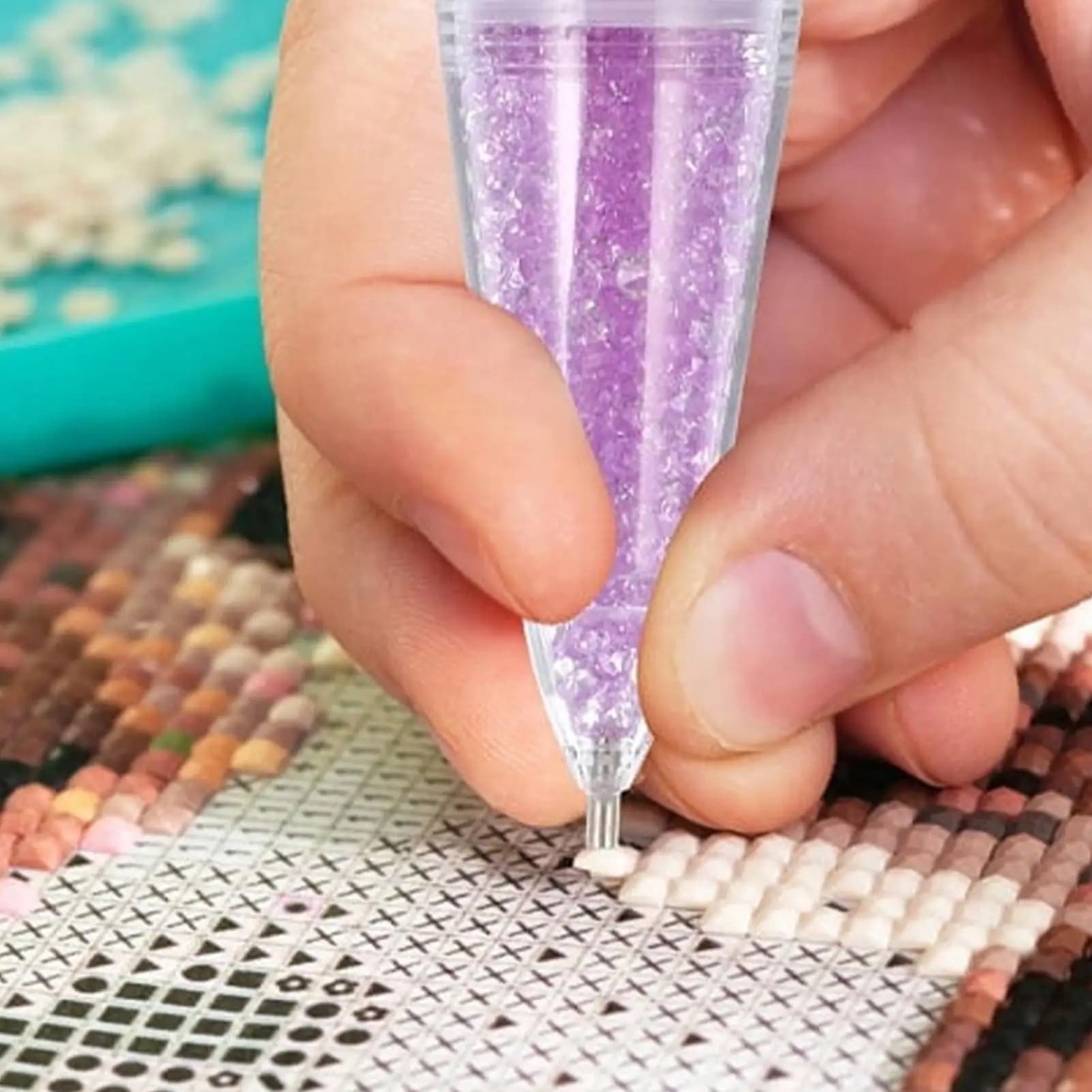 1PC DIY Point Drill Tools Dotting Rhinestone Pen Vase Shape Diamond Embroidery Point Drill Pen For Rhinestone Picture tools