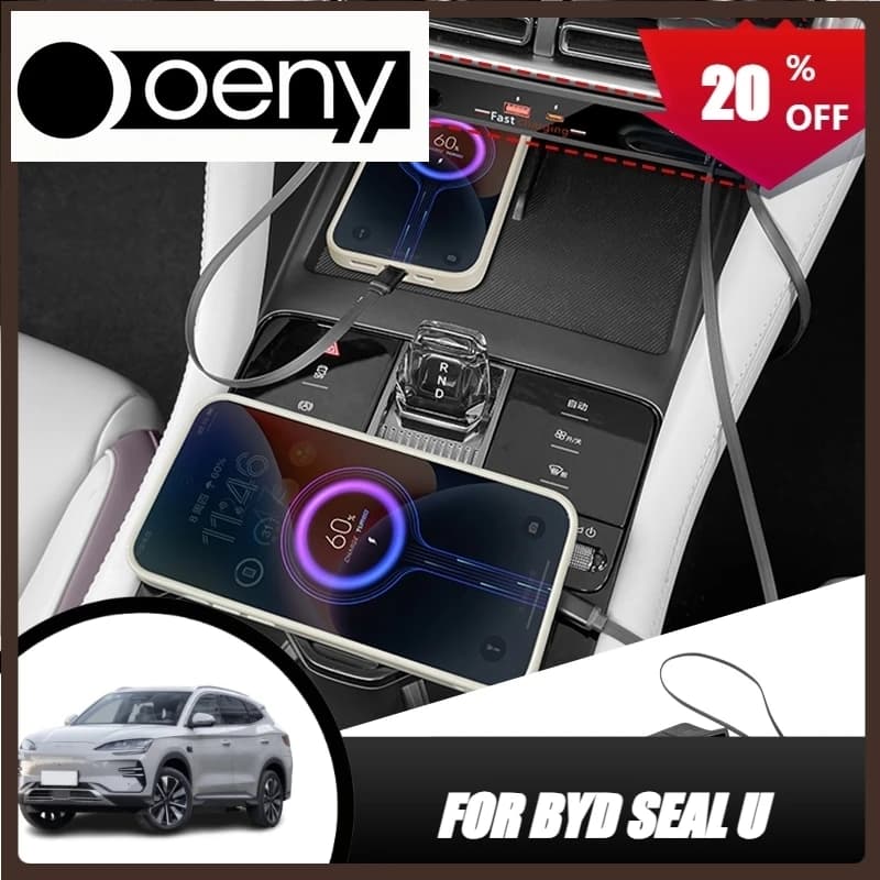 Misura Per Byd Song Plus Seal u Dmi Ev 2023-2025 Auto 90W Caricatore Rapido USB Controllo Centrale Docking Station Intelligente Estensione