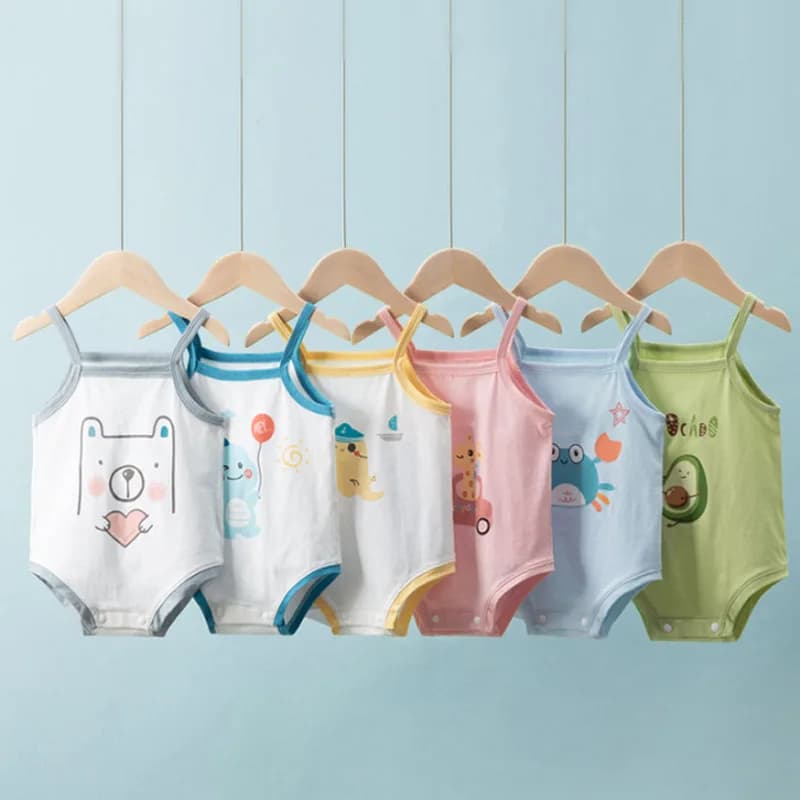 Cartoon Baby Sling Pagliaccetto Vestiti estivi per bambini Cotone sottile Pigiama neonato Tuta per bambini Tutina Abiti Triangolo Body