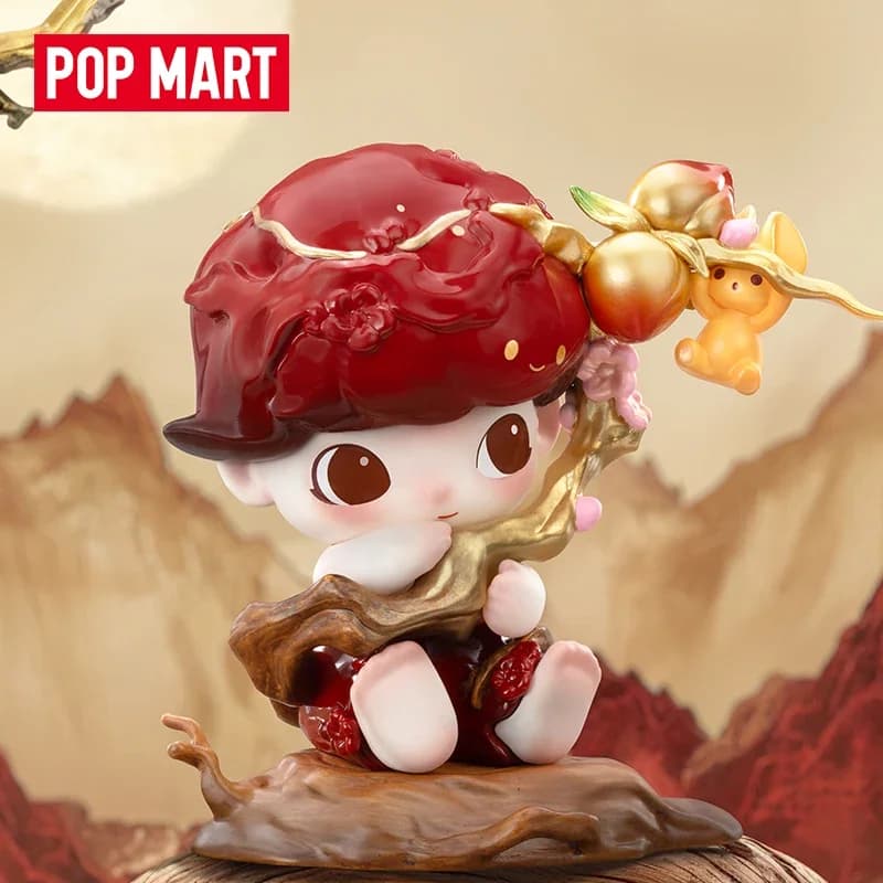 POPMART DIMOO Pesca d'oro premendo rami figura Serie Blind Box Guess Bag Giocattoli misteriosi Bambola Cute Anime Figure Ornamenti