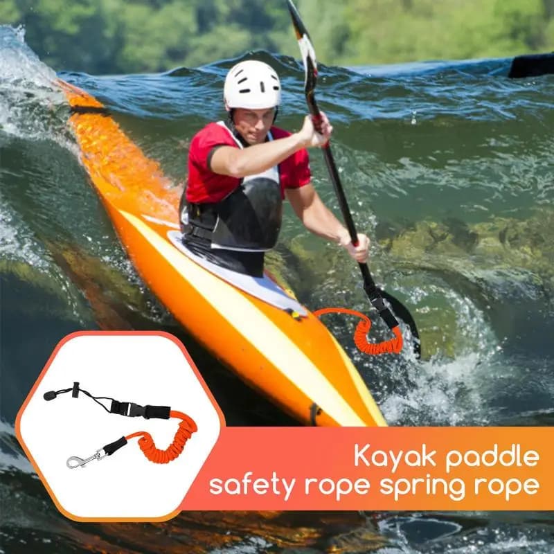 Kayak cordino corda Paddle accessori per la pesca guinzaglio con moschettone tenere gli articoli a bordo per canoa Kayak e pesca