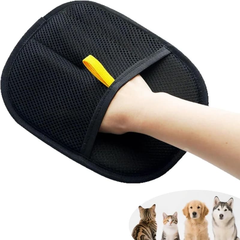 Guanto per la rimozione dei peli di animali domestici, confezione da 2 - Controllo statico per cani e gatti, rimuove efficacemente peli e forfora dai vestiti, strumento essenziale per la toelettatura