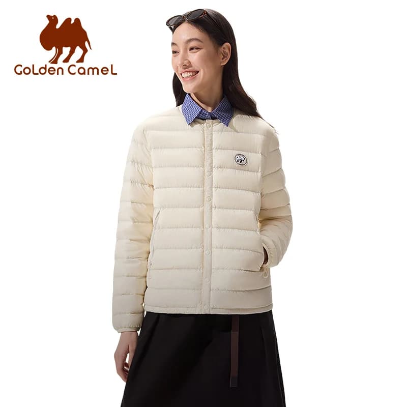 GOLDEN CAMEL Women's Down Jackets Women's Short Coat in Light Hot Cotton and Cold-resistant Fashion 2025 Autumn and Winter