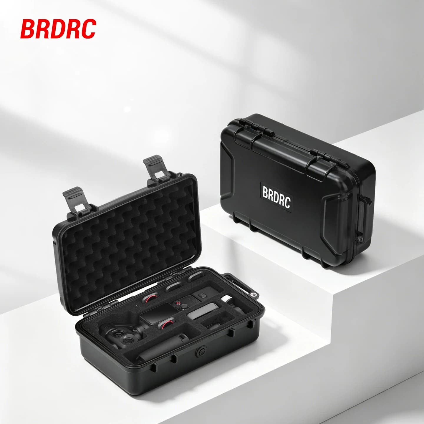 BRDRC Waterproof Hard Case for DJI Osmo Pocket 4P Portable Carrying Storage Bag Accessory Combo Suitcase With Hand Strap