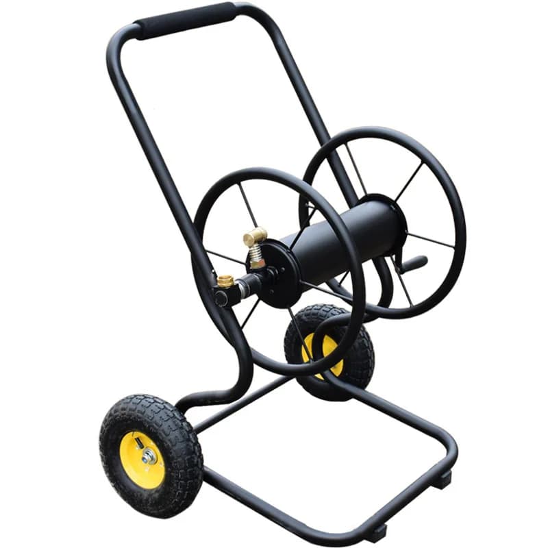 Avvolgitubo manuale in metallo per tubi dell'acqua, avvolgitubo domestico, per autolavaggio, per irrigazione fiori, porta tubo auto, avvolgitubo da giardino