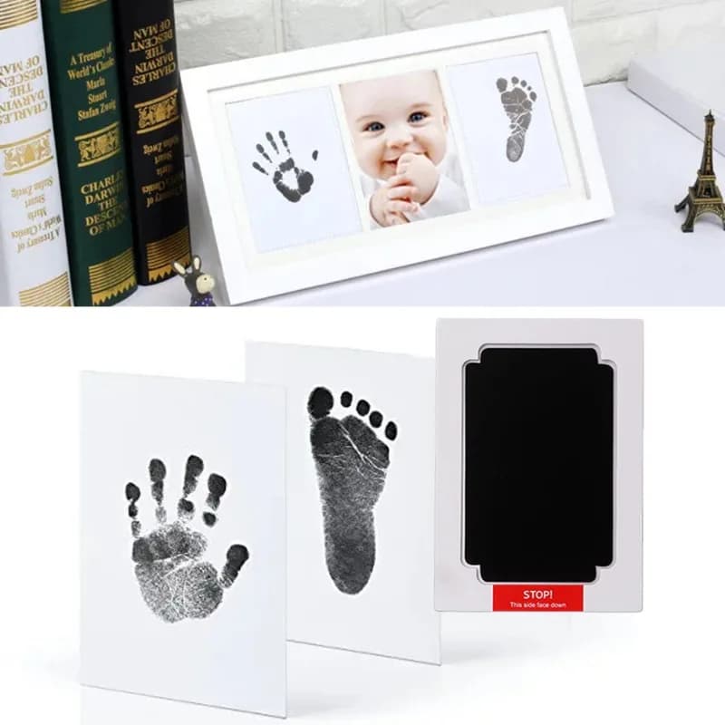 Kit Fai-da-Te per Impronte di Mani e Piedi con Cornice Fotografica per Neonati 0-10 Mesi e Impronte di Cani, Souvenir