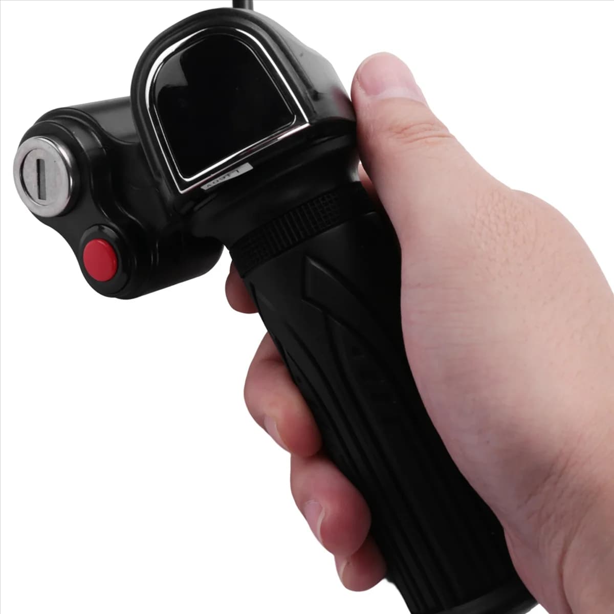 【Utensili per la casa!】 Acceleratore a rotazione con impugnatura a gas da 60 V con indicatore batteria, interruttore a scatto e blocco/chiave per scooter elettrico, bicicletta, parte MTB