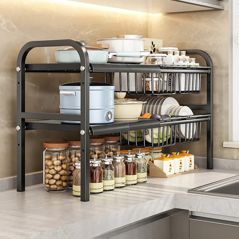Mensola portaoggetti da parete per lavabo, organizer per lavabo da bagno, scaffale per lavabo senza foratura e con ventosa per WC