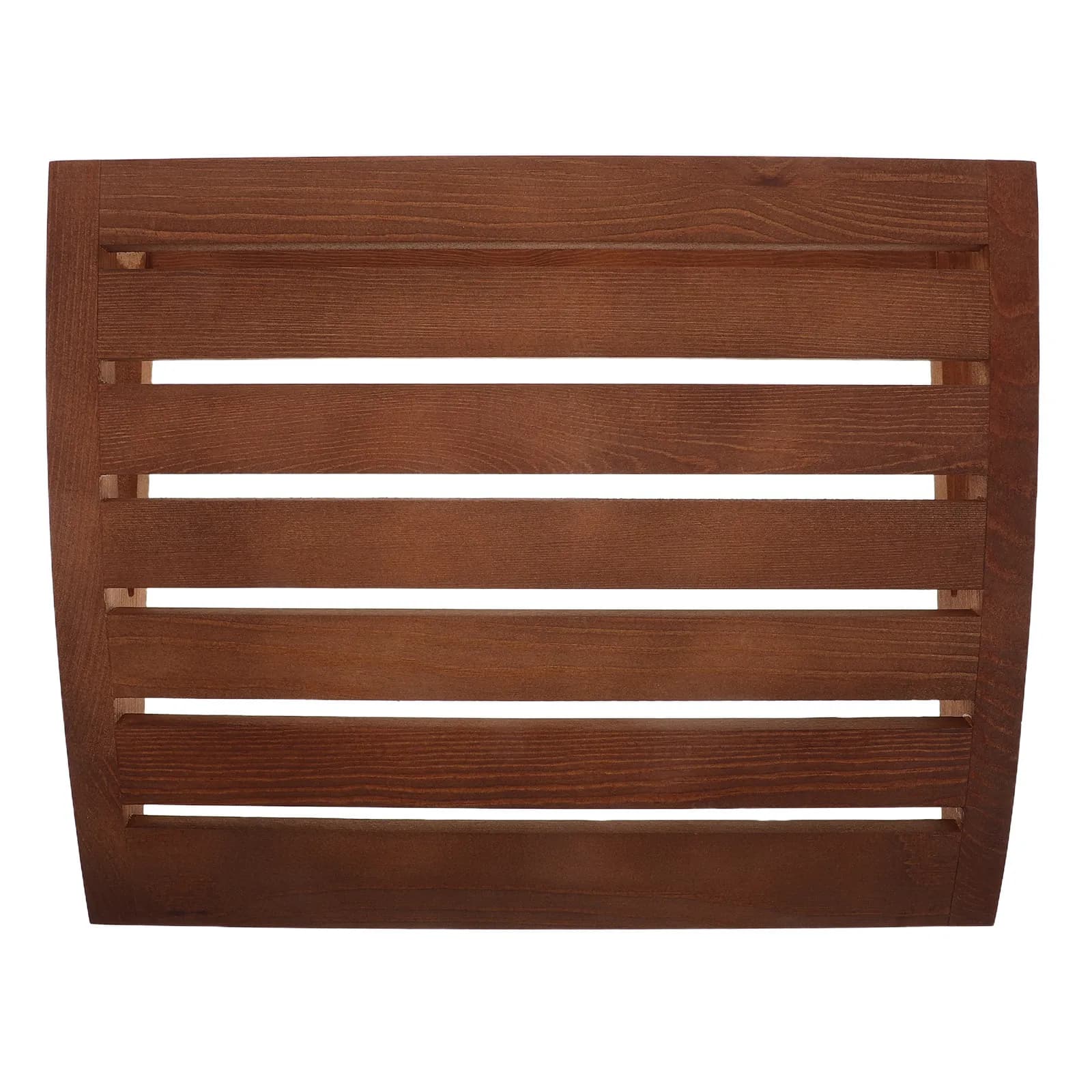 Cuscino Poggiatesta Ergonomico in Legno Massello per Sauna, Supporto Collo, Accessorio Spa, Cuscino Schienale Finitura Naturale 15x12x2.75 Pollici