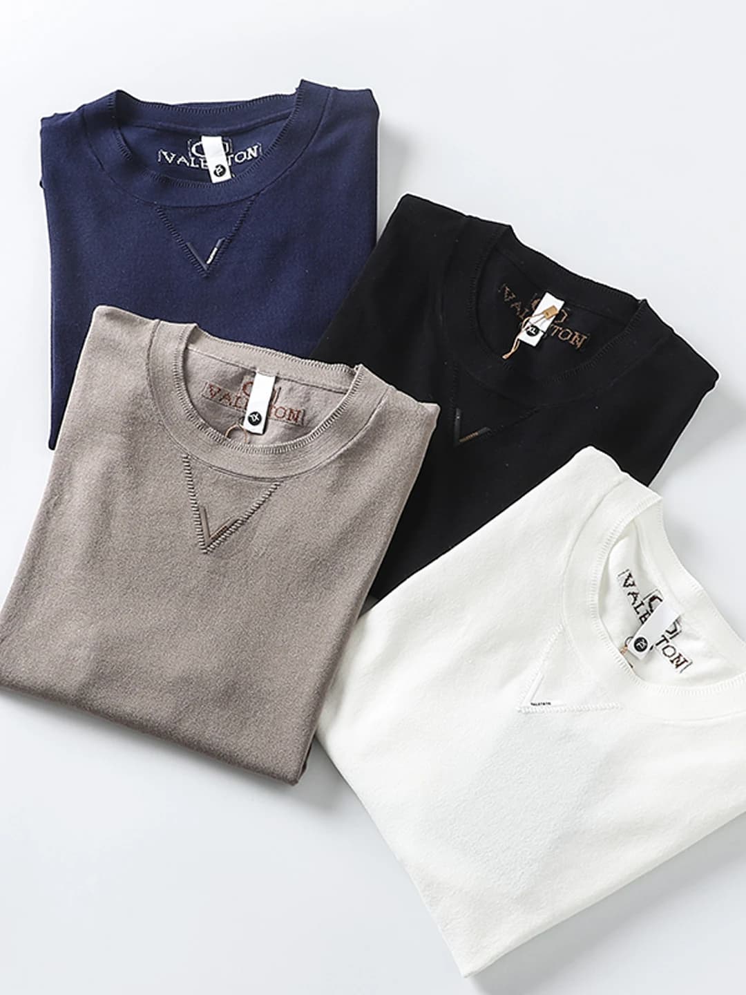 Italian Luxury Comfortable Knitted Short Sleeve round Neck Casual T-Shirt for Men Breathable Fashion Urban Style Summer Wear