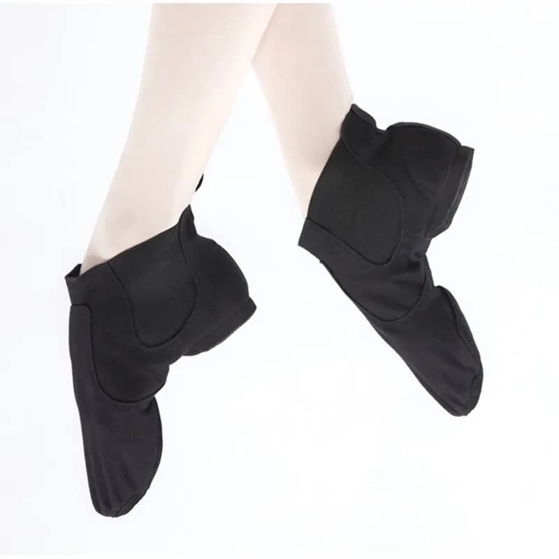Adult high canvas jazz boots, indoor gym, dance practice, soft bottom shoes, women's teacher dance shoes
