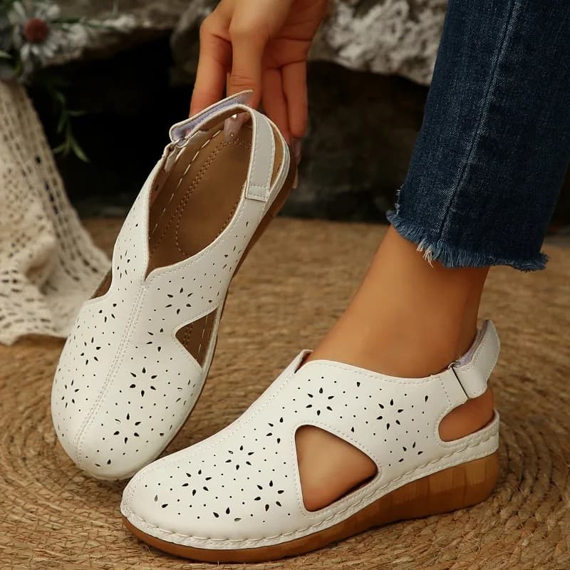 Sandali Estivi da Donna: Suola Spessa, Antiscivolo, Casual, con Chiusura a Velcro, Traspiranti, Sandali Sportivi Leggeri
