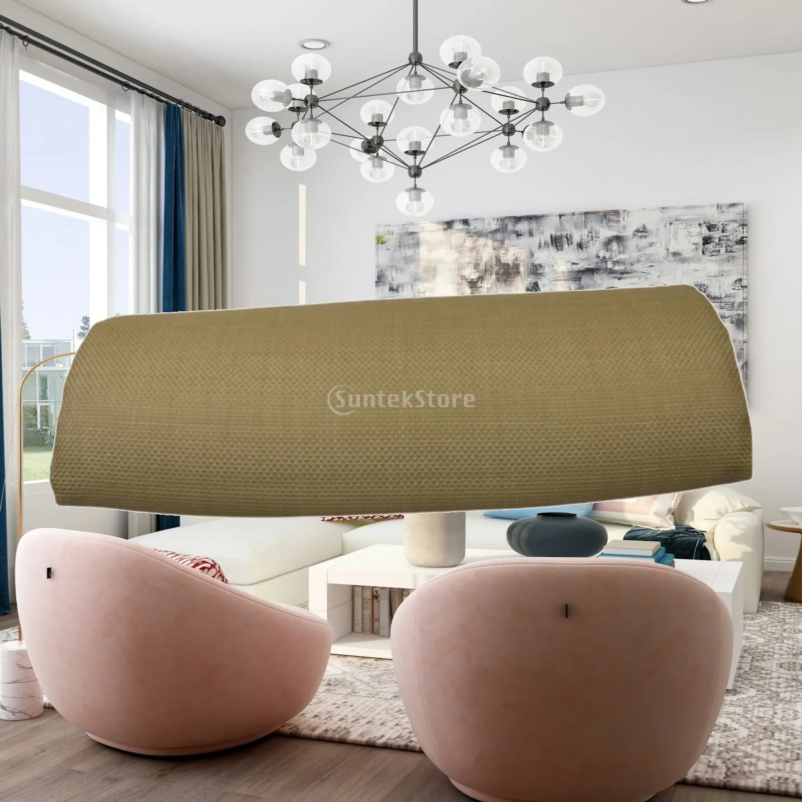 Cuscino Poggiatesta per Chaise Longue con Fascia Elastica, Cuscino Reclinabile per Sedie da Spiaggia, Patio e Giardino