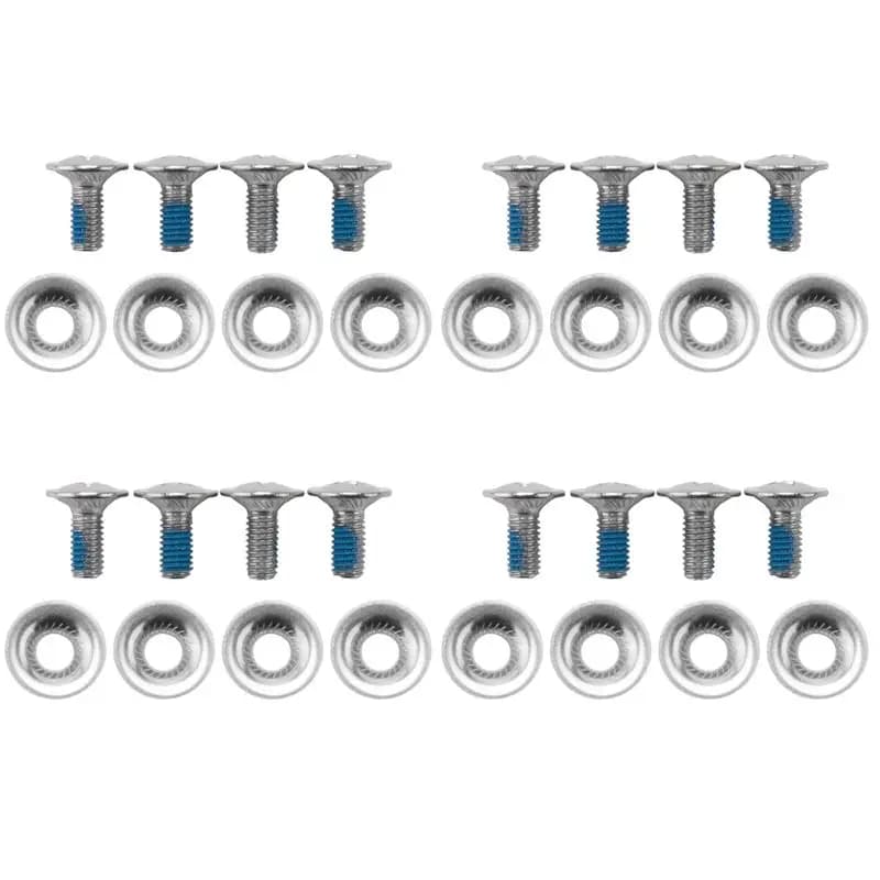 RTENTE-Snowboard Binding Screw Set Include 16 Pieces Snowboard Mounting Screws And 16 Pieces Snowboarding Screw Washers