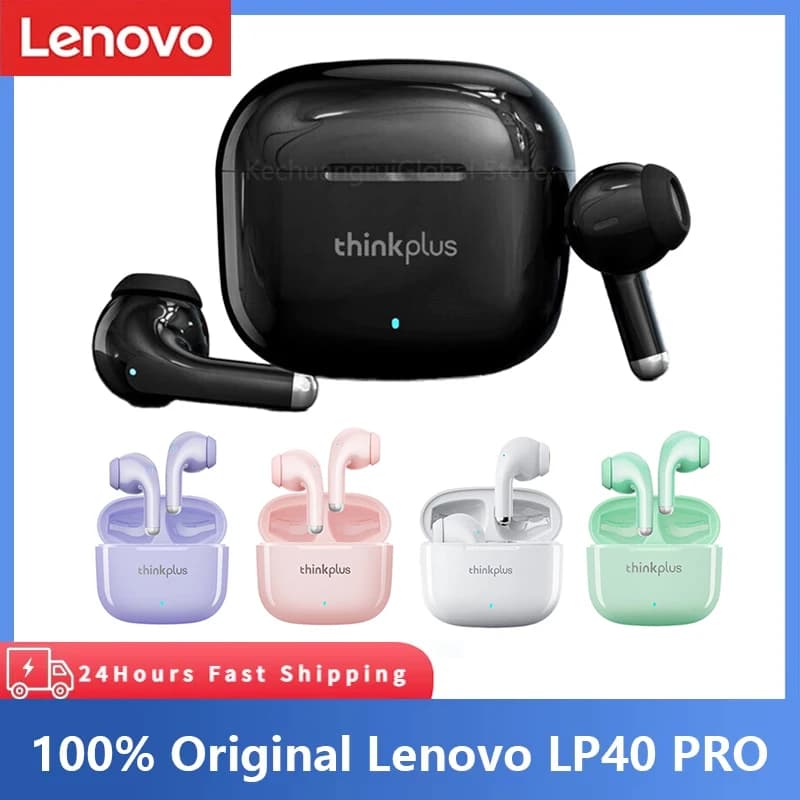 Cuffie originali Lenovo LP40 Pro TWS Auricolari Bluetooth senza fili Touch Control Cuffie sportive Auricolari stereo per Android Ios