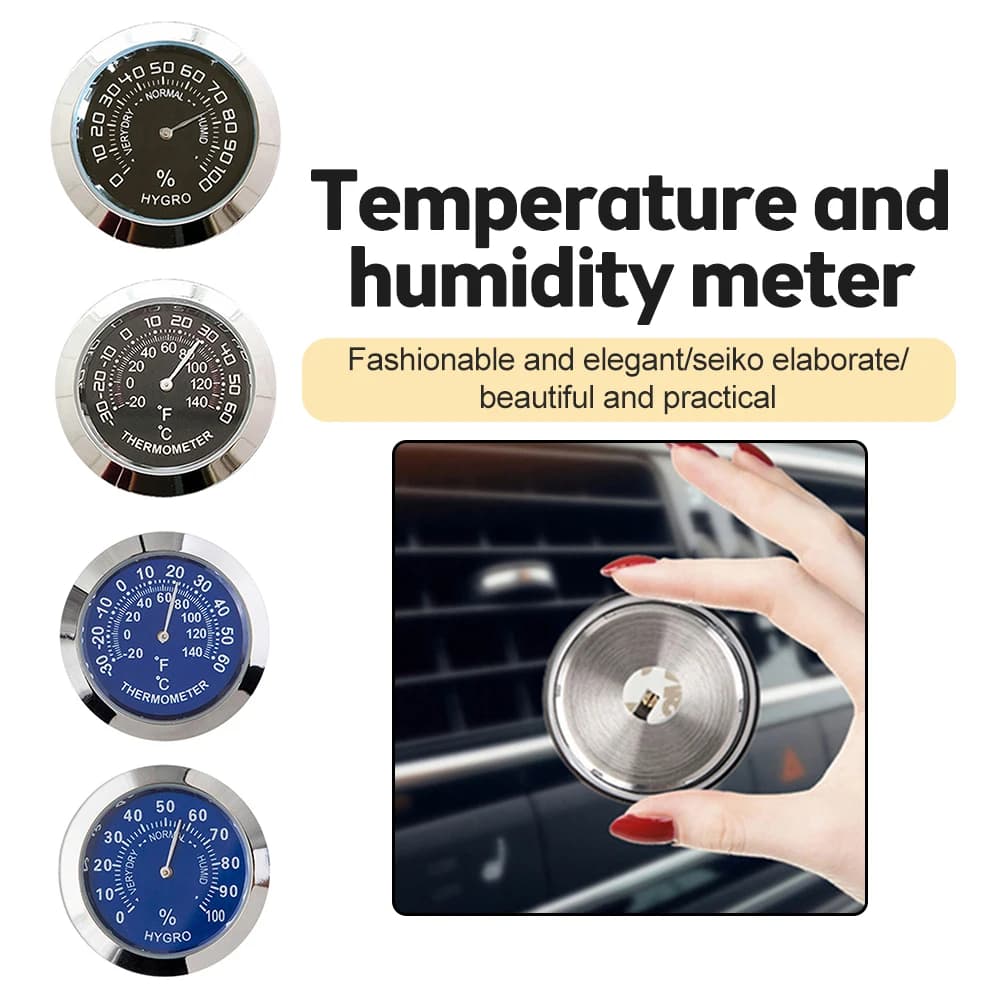 Igrometer for interior and exterior Thermometer Moisture indicator Metal panel Temperature humidity monitor Analog hygrometer