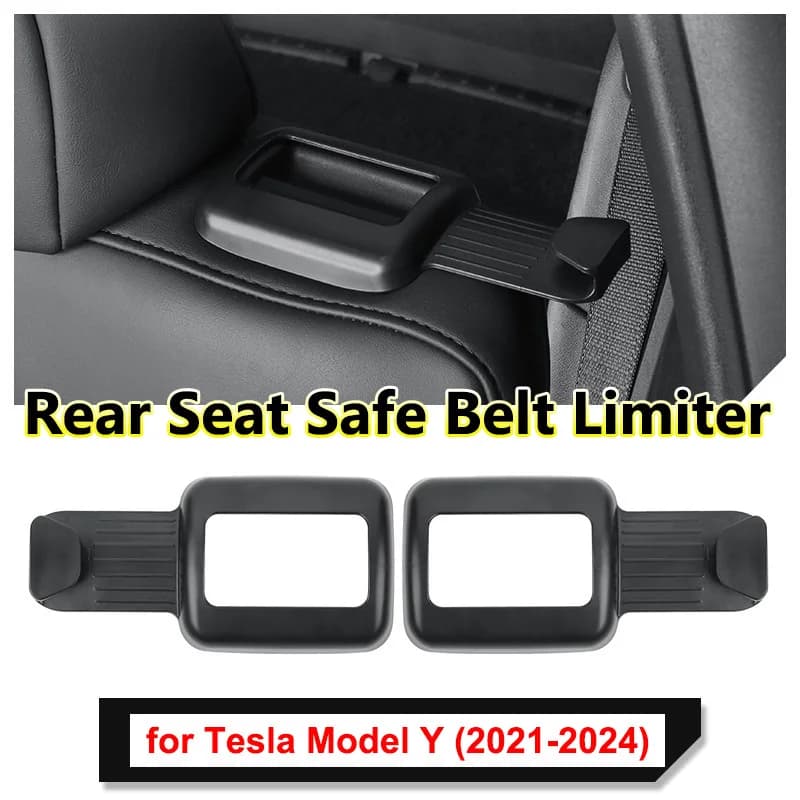 Per Tesla Modello Y HW4.0 2024 Sedile Posteriore Cintura di Sicurezza Guida Limitatore Sedile Posteriore Cintura di Sicurezza Guida Titolare ModelY 2021 2023 Accessori Auto