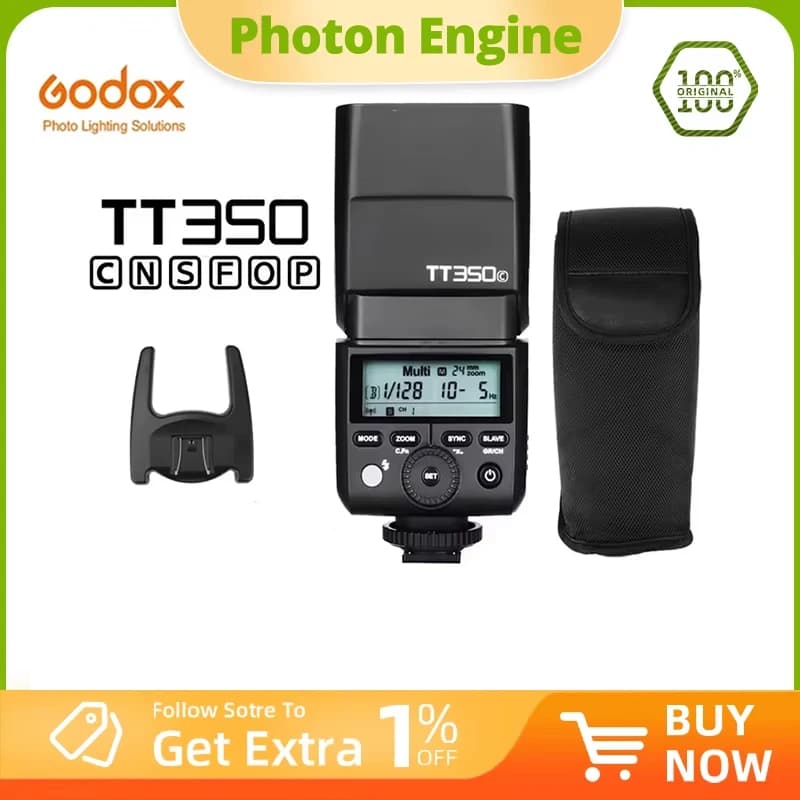 Godox TT350 Mini Speedlite TT350C TT350N TT350S TT350F TT350O TT350P Flash Camera TTL HSS for Canon Nikon Sony Fuji Olympus