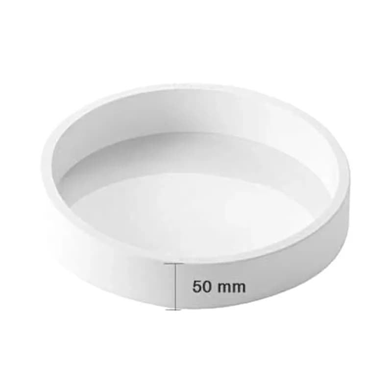Stampo Rotondo in Silicone Super Morbido 20cm X 5cm, Utensili per Pasticceria con Ricetta Originale Francese per Torta Gelato