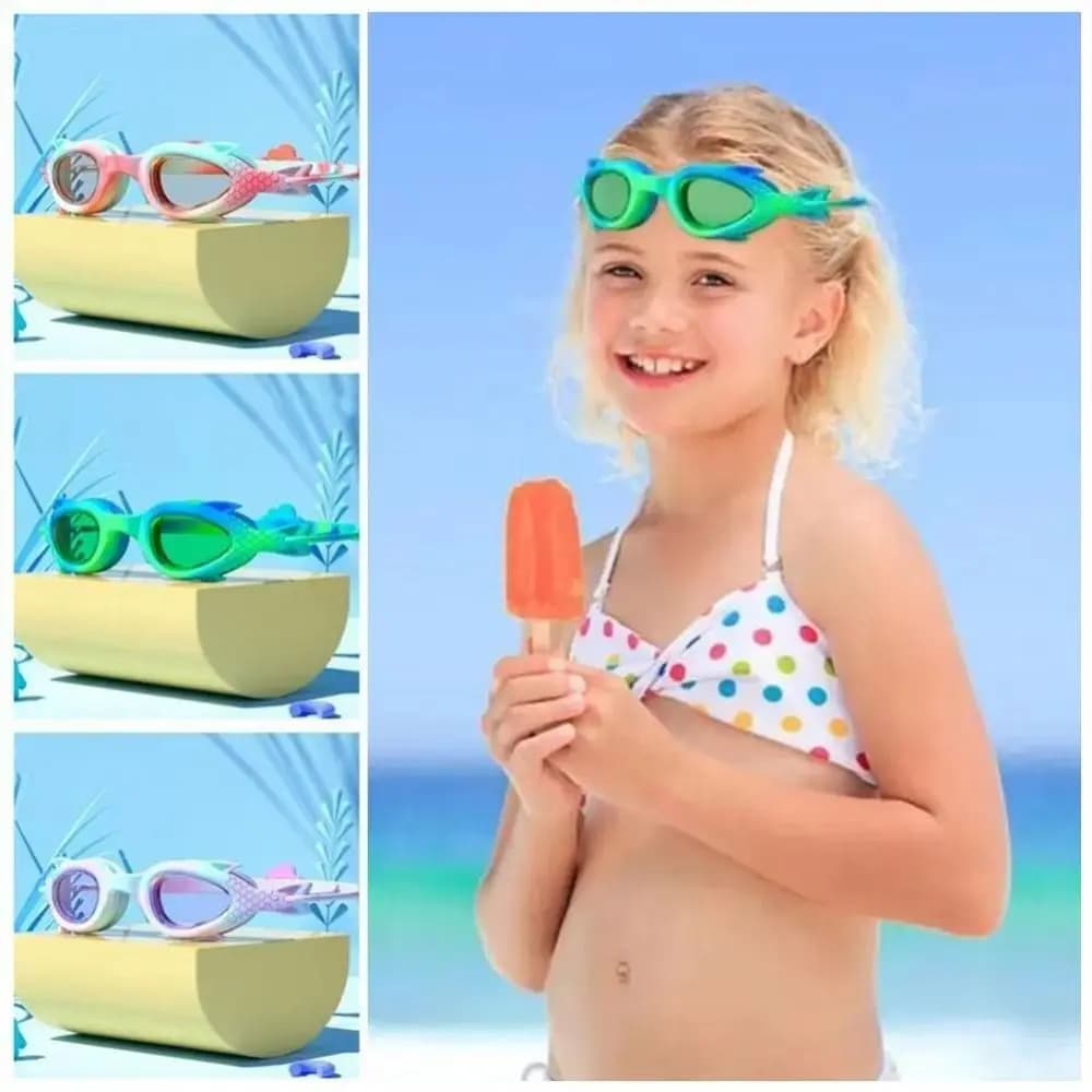 Occhialini da Nuoto Impermeabili, Alta Definizione, Montatura Piccola, Occhialini Subacquei in Silicone per Bambini, Occhialini Professionali per Allenamento