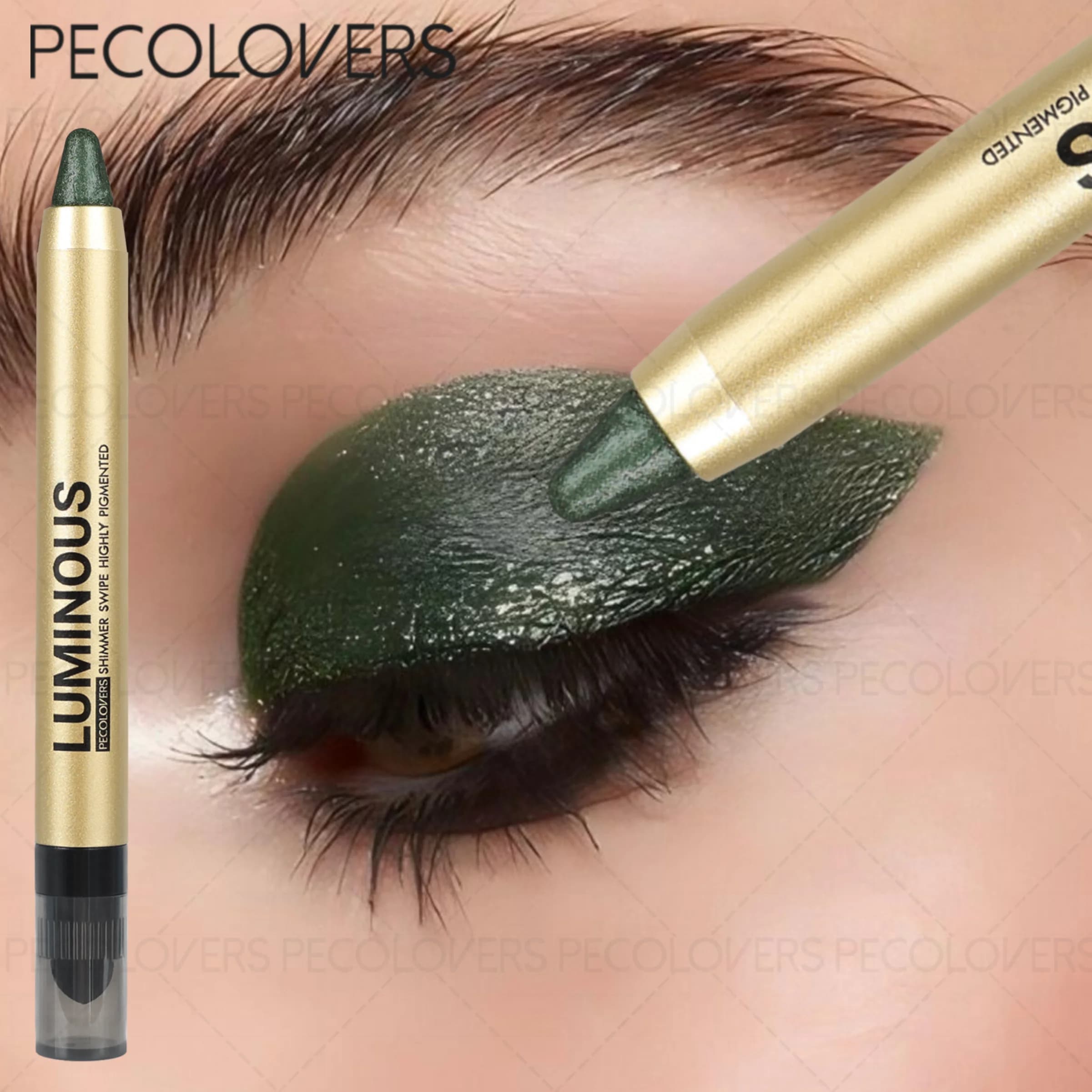 1 ombretto in stick morbido, semplice per il trucco degli occhi, adatto ai principianti per l'uso quotidiano, bronzo e rosa, cosmetico per la bellezza del viso