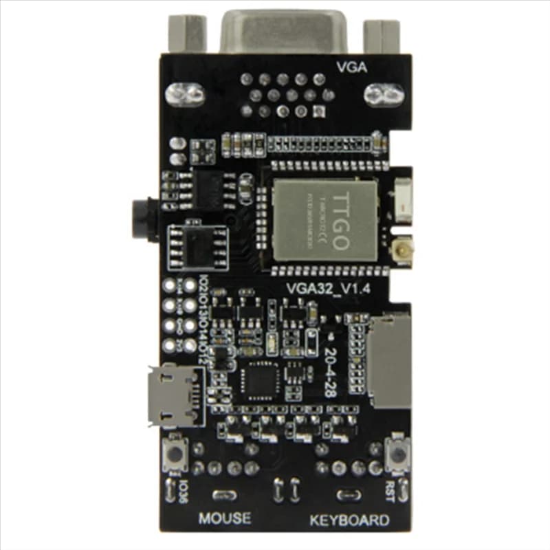 TTGO VGA32 VGA ESP32 Module PSRAM V1.4 Controller PS/2 Mouse Keyboard Graphic Library Game Terminal Circuit ANSI/ VT