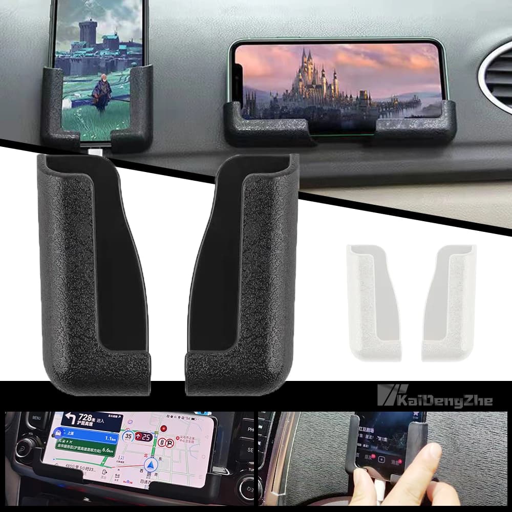 1-2 paia di staffe GPS bianche e nere, supporto autoadesivo per telefono da cruscotto, supporto adesivo per cruscotto, accessori per auto