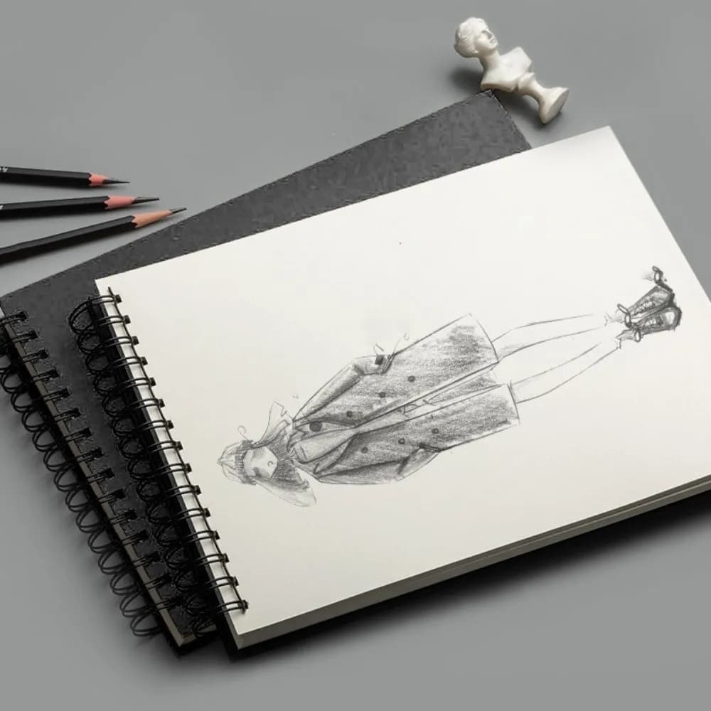 Convenient Up Turning Loose-Leaf Sketchbook Taking Notes Diary Memo Notepad A4 A5 A6 8K 16K Journal Hand Ledger Office