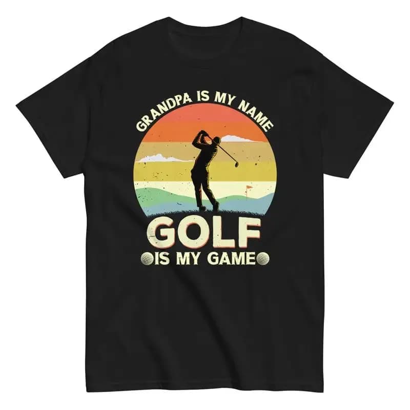 Golfer Grandpa GifT T Shirt Golfing Is My Game for Grandfather