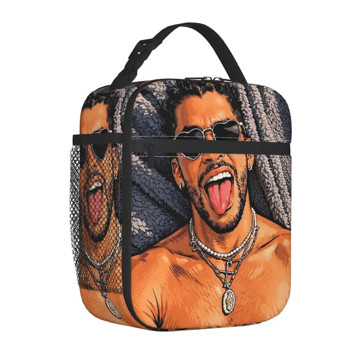 Borse termiche per il pranzo Singer Bad Bunny Merch, per la scuola, l'ufficio, borsa per la conservazione degli alimenti, borsa termica portatile per il pranzo