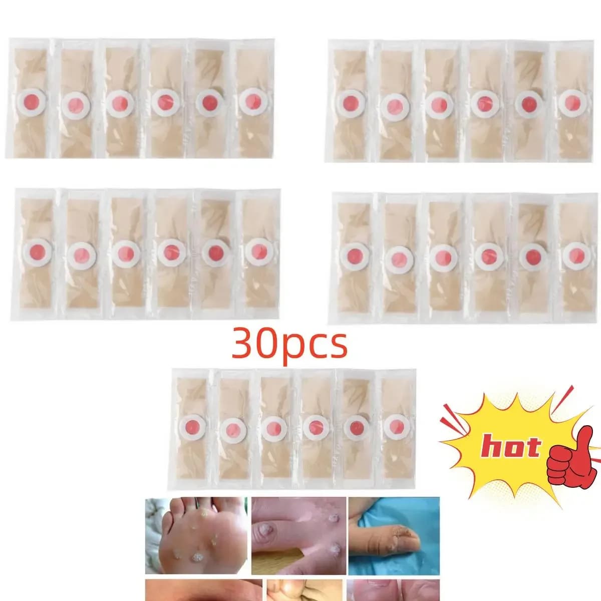 30 pz/set Protezioni per le dita dei piedi e dei piedi Cuscinetti per calli Piedi Scarpe doloranti Adesivo Cuscini autoadesivi Cuscinetto per tallone morbido Pasta per piedi in schiuma